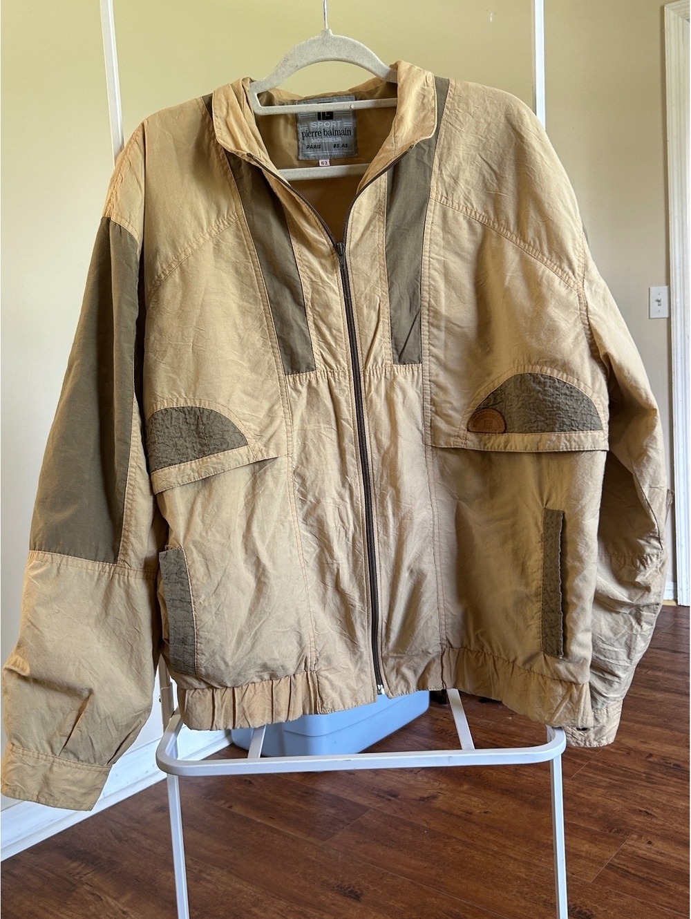 Pierre Balmain Sport Monsieur Vintage Men's Jacket Size 52 Tan and Olive